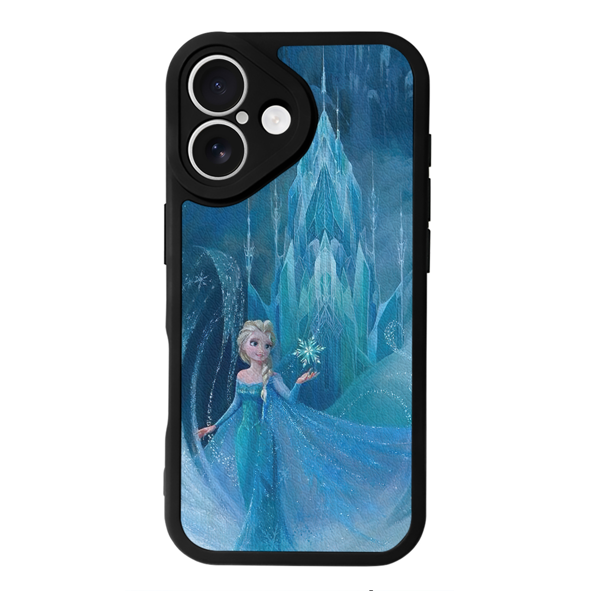（画像用） アナと雪の女王 アンナ エルサ Frozen Anna Elsa 【iPhone 16シリーズ対応】シリコンスマホケース（レザー調） 材質：シリコン